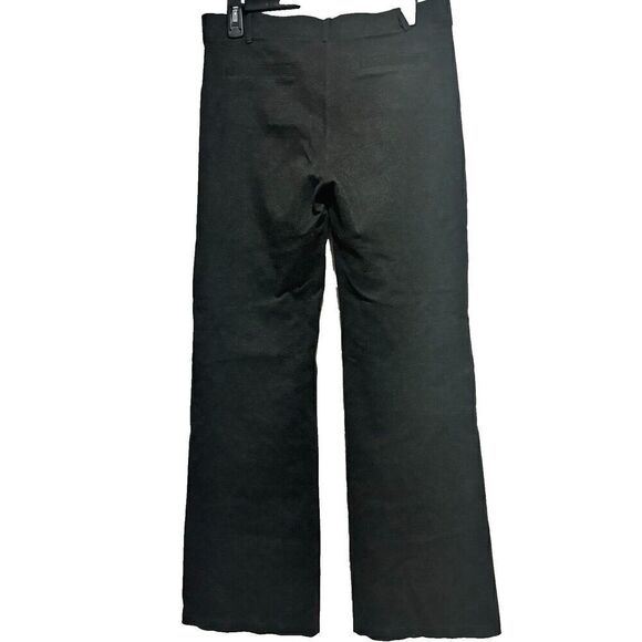 Betabrand Mid Rise Flat Front Slash Pocket Pant Large Black Chino Straight Leg - Picture 2 of 8